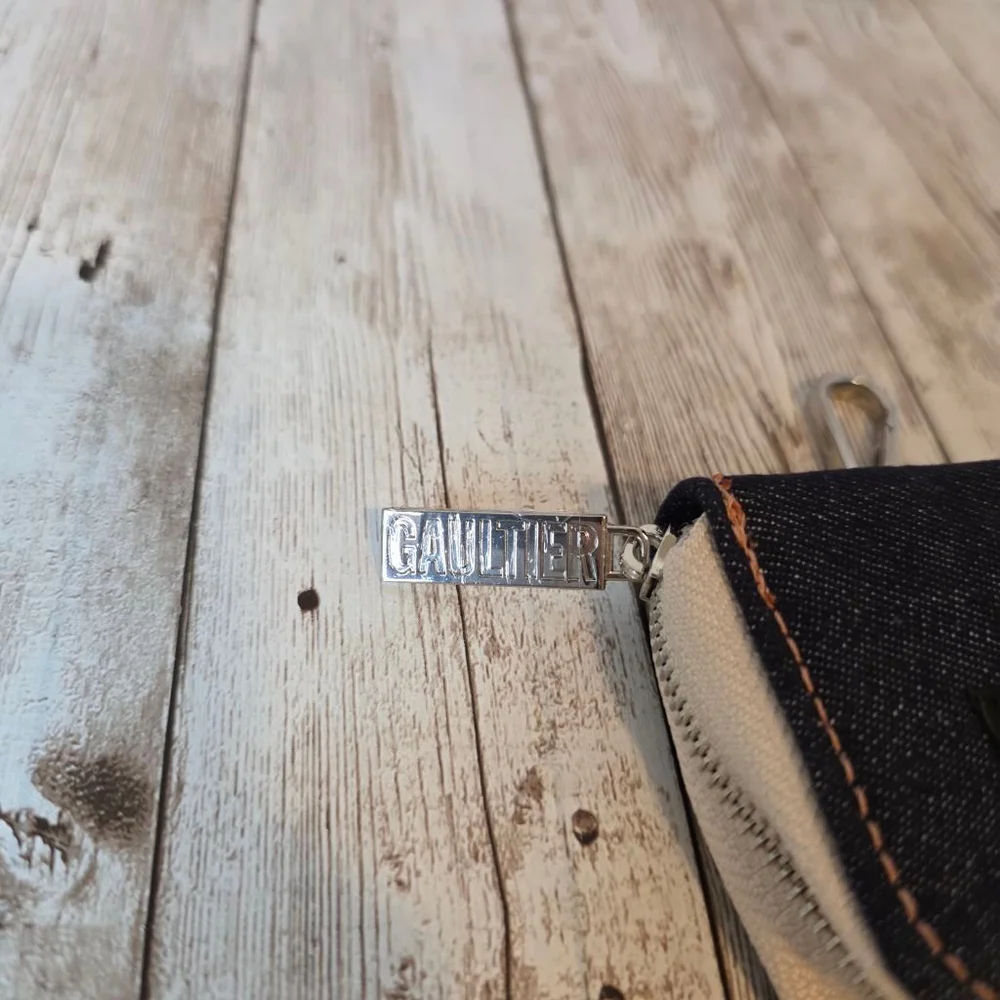 Jean Paul Gaultier Blue Denim Coin Purse Pouch